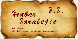 Hrabar Karalejić vizit kartica